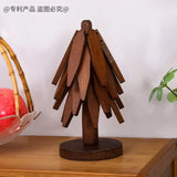 Tree Design Stand Wooden Trivets Decorative Anti Scald Heat Resistant Table Mat Coaster Wood Placemats Pot