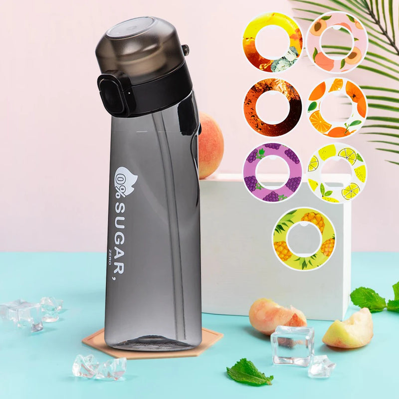 650ML Fruit Flavor Water Cup Leak-Proof with 1/7 Pods Fragrance Smelling Water Bottle Large Capacity for Travel Climbing Hiking