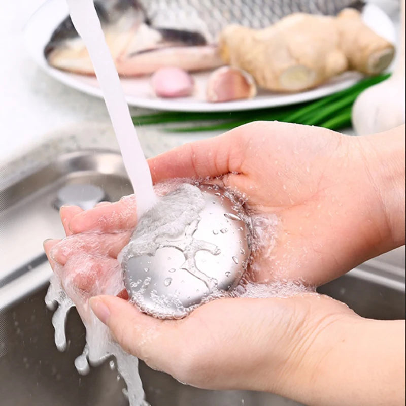 Stainless Steel Soap Oval Shape Deodorize Smell From Hands Retail Magic Eliminating Odor Kitchen Bar Chef Soap DropShip