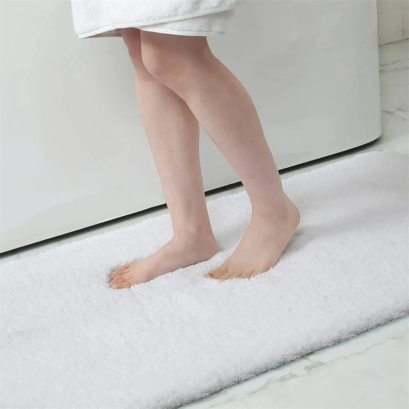 Kitinjoy Soft Bathroom Plush Rug Absorbent Quick Dry Bath Mat Shower Pad Floor Protector Decor Non-Slip Live Room Bedroom Carpet