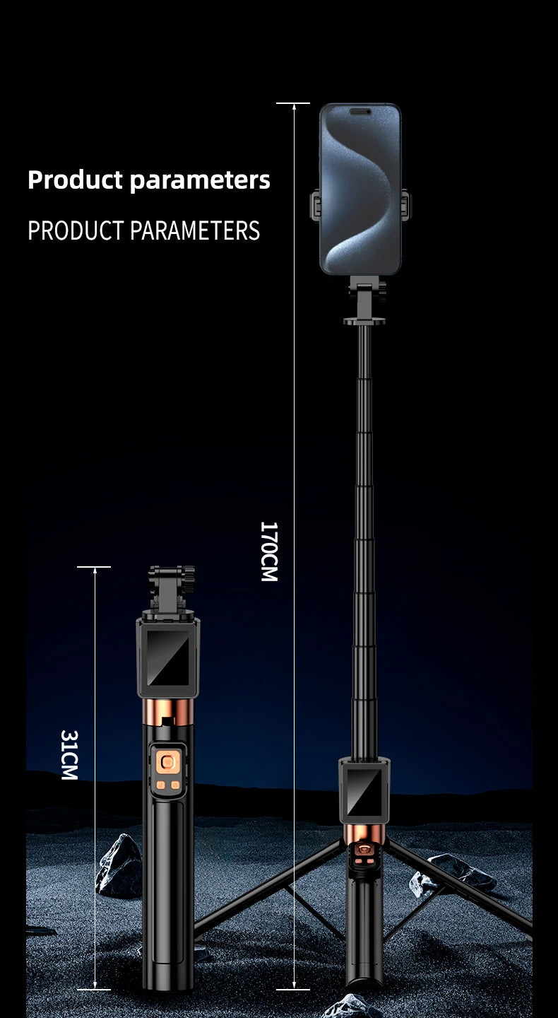 Smartphone Tirpod Multi functional automatic shooting with LED screen mirroring selfie stick Rear camera dedicated selfie stick