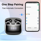 Wireless Earbuds, Bluetooth 5.3, 4 ENC Noise Canceling Mic, 40H LED Display Charging Case, IP7 Waterproof in-Ear Earbuds.