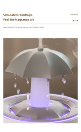 Creative Umbrella Water Drop Air Humidifier with Colorful Light Raindrop Aroma Essential Oil Diffuser Aromatherapy Humidifier