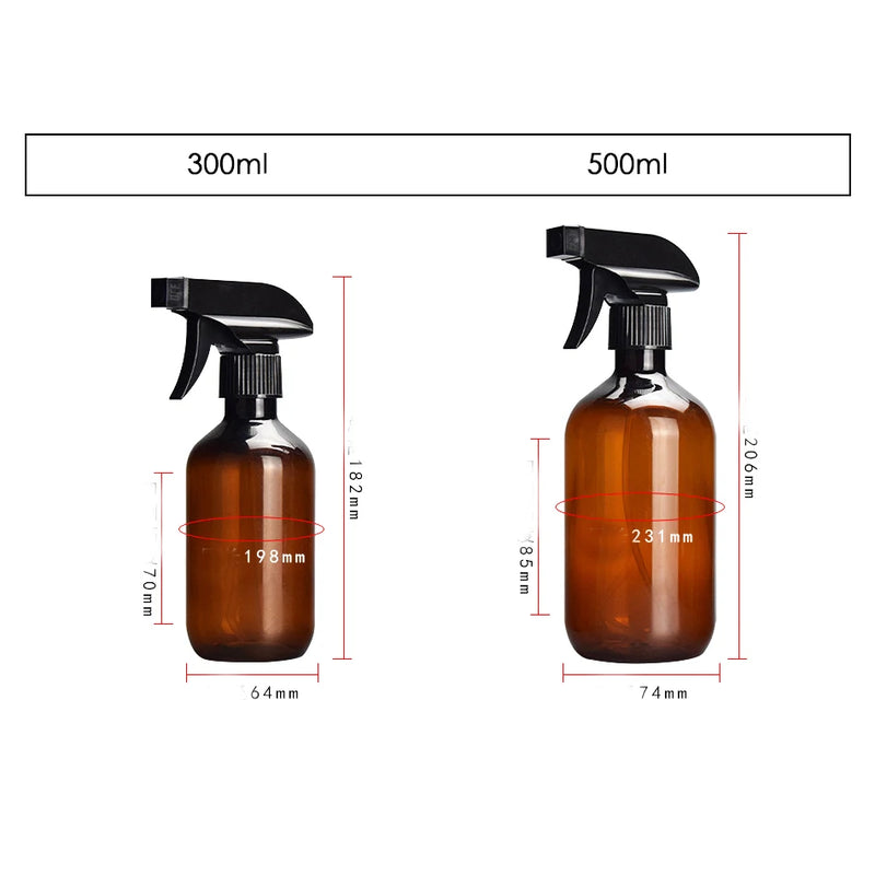 300/500ML Plastic Spray Bottle Large Capacity High Pressure Moisturizer Empty Container for Water Can Hair Stylist Hairdressing