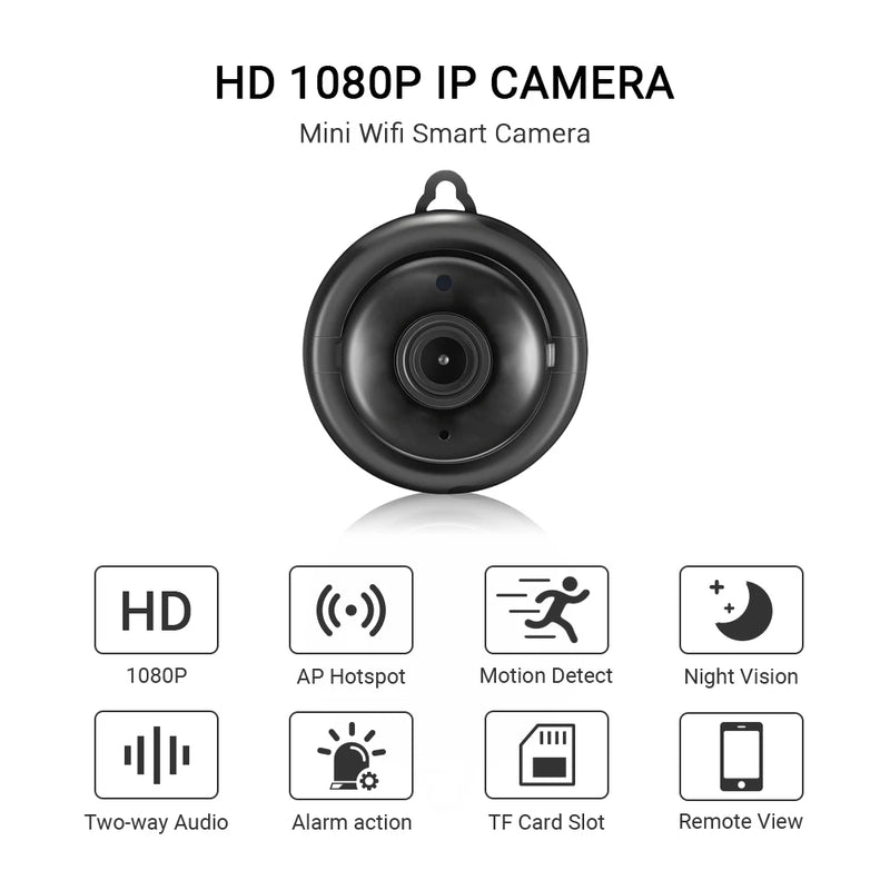 2021 V38 Mini WiFi IP Camera 1080P HD Motion Detection Night Vision Security Camera Wireless Camera Audio Record