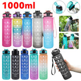 1L Water Bottle Portable Sport Water Bottle Pretty Drink Bottle Leakproof Gym Water Bottle for Outdoor Travel Fitness Cycling