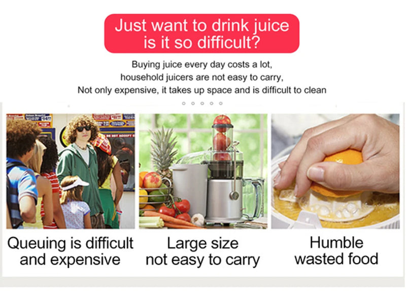 Home Portable Mini Juicer 2in1 Powerful Electric Juice Cup Highvalue Direct Drinking Small Juicer