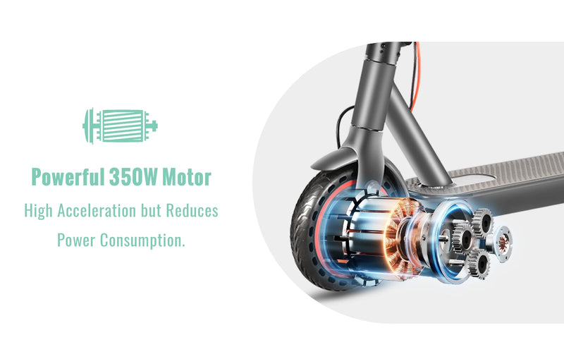 350W Folding Electric Scooter Aluminum Alloy  8.5" Tire 36V 10.4AH Lithium Battery With App Kick Scooter For Adults Escooter