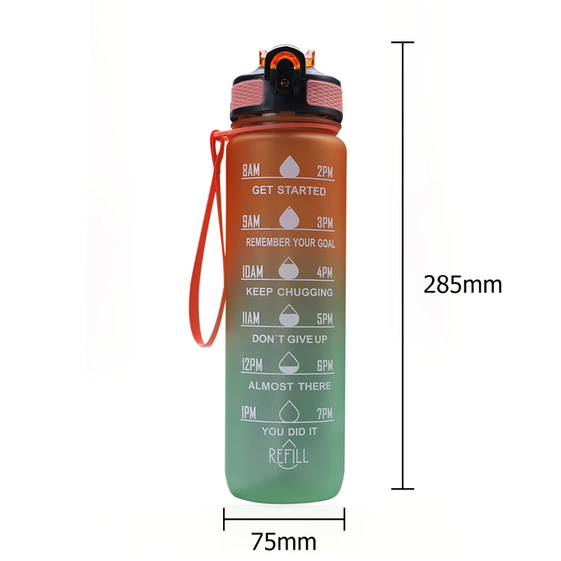 1L Water Bottle Portable Sport Water Bottle Pretty Drink Bottle Leakproof Gym Water Bottle for Outdoor Travel Fitness Cycling