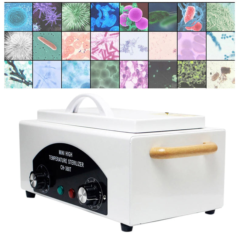 220V 1.9L 300W Dry Heat Sterilizer Portable Autoclave Dental Utensils Beauty Salon Nail Tools Disinfection Machine With Timer