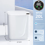 15/18L Smart Sensor Trash Can Quiet Automatic Trash Bin Rechargeable Auto Motion Sensor Rubbish Can for Kitchen Bathroom Bedroom