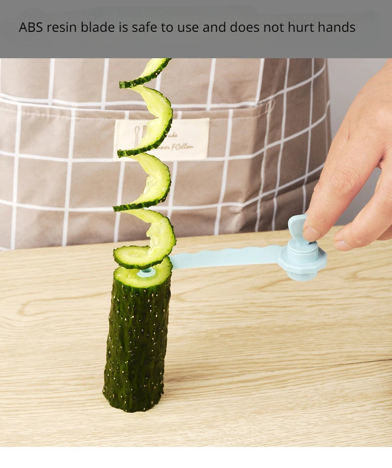 Amazing Vegetable Roll Machine Creative Lazy Man Spiral Cucumber Cutter Whirlwind Potato Slicer Rotating Potato Tart Knife