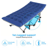 Folding Camping Cot Camp Cots Portable Heavy Duty Outdoor Camping Bed for Adults Home Beach RV Noon Break 200KG Bearing